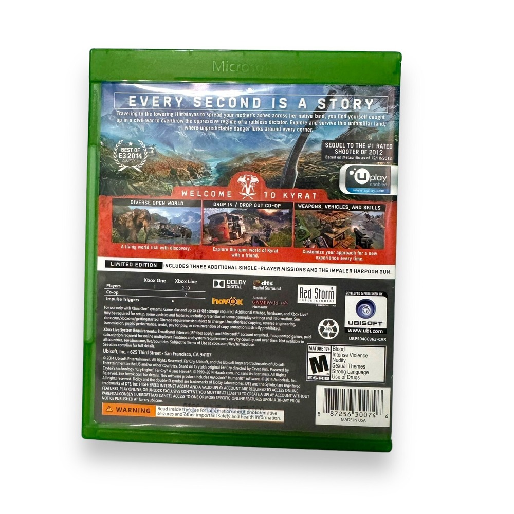 Far Cry‎ 4 Limited Edition XBOX ONE Ubisoft Missing Manual - Picture 2 of 4